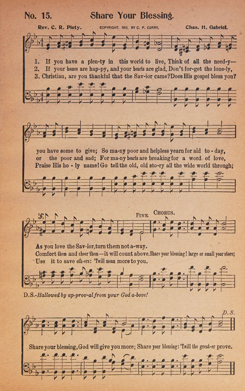 World Wide Revival Songs: for the Church, Sunday School and Evangelistic Meetings page 15