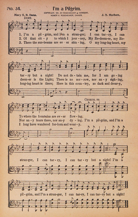 World Wide Revival Songs: for the Church, Sunday School and Evangelistic Meetings page 34