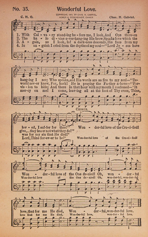 World Wide Revival Songs: for the Church, Sunday School and Evangelistic Meetings page 35