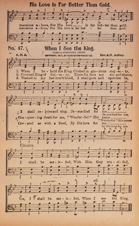 World Wide Revival Songs: for the Church, Sunday School and Evangelistic Meetings page 47