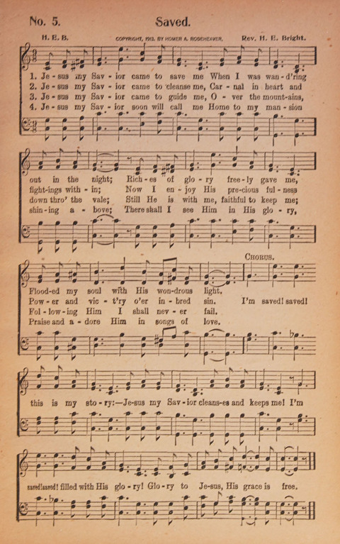 World Wide Revival Songs: for the Church, Sunday School and Evangelistic Meetings page 5