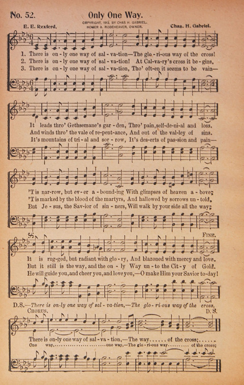 World Wide Revival Songs: for the Church, Sunday School and Evangelistic Meetings page 52