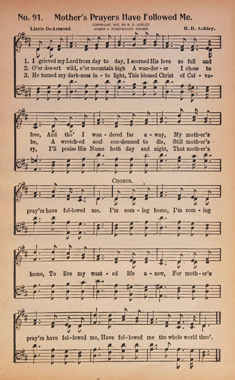 World Wide Revival Songs: for the Church, Sunday School and Evangelistic Meetings page 91