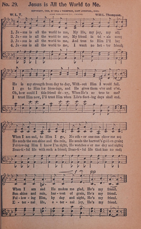 World Wide Revival Songs No. 2: for the Church, Sunday school and Evangelistic Campains page 29