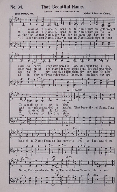 World Wide Revival Songs No. 2: for the Church, Sunday school and Evangelistic Campains page 34