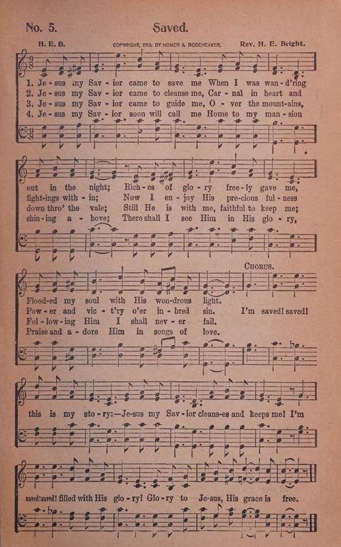 World Wide Revival Songs No. 2: for the Church, Sunday school and Evangelistic Campains page 5