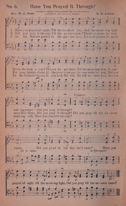 World Wide Revival Songs No. 2: for the Church, Sunday school and Evangelistic Campains page 6