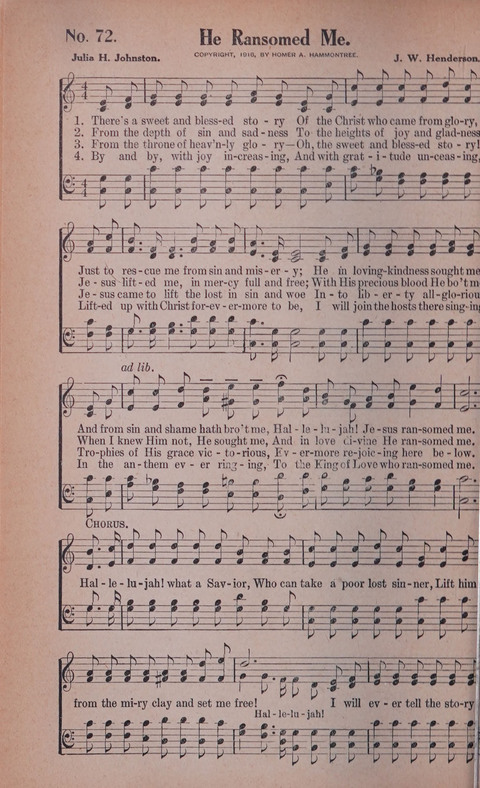 World Wide Revival Songs No. 2: for the Church, Sunday school and Evangelistic Campains page 72