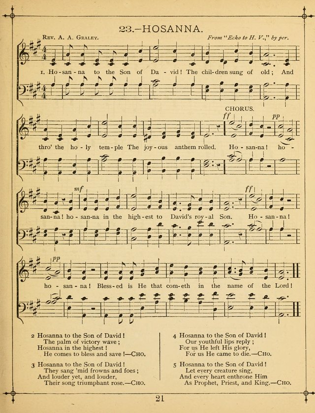 The Wreath of Gems: or strictly favorite songs and tunes for the Sunday School, and for general use in public and social worship page 21