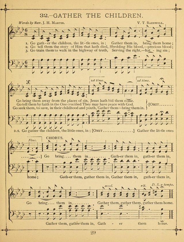 The Wreath of Gems: or strictly favorite songs and tunes for the Sunday School, and for general use in public and social worship page 29