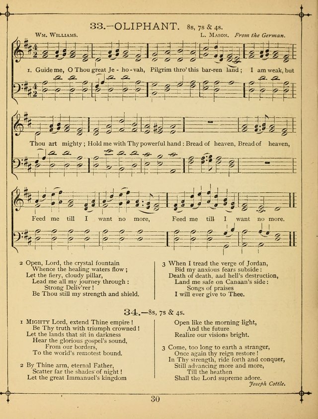 The Wreath of Gems: or strictly favorite songs and tunes for the Sunday School, and for general use in public and social worship page 30