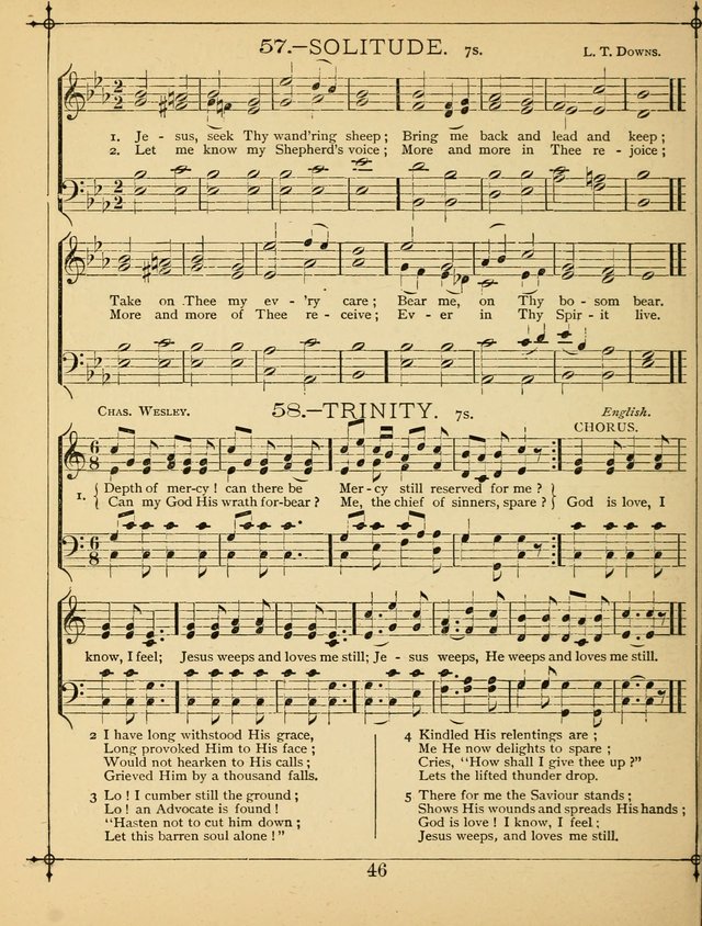 The Wreath of Gems: or strictly favorite songs and tunes for the Sunday School, and for general use in public and social worship page 46