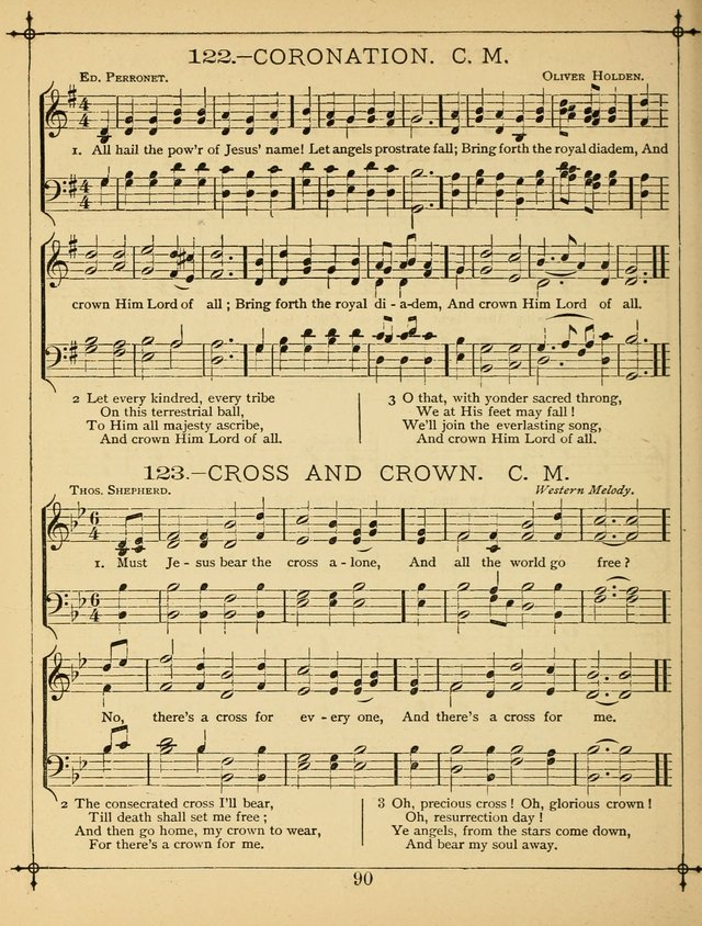 The Wreath of Gems: or strictly favorite songs and tunes for the Sunday School, and for general use in public and social worship page 90