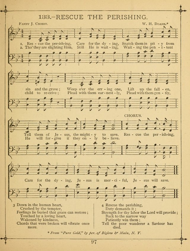 The Wreath of Gems: or strictly favorite songs and tunes for the Sunday School, and for general use in public and social worship page 97