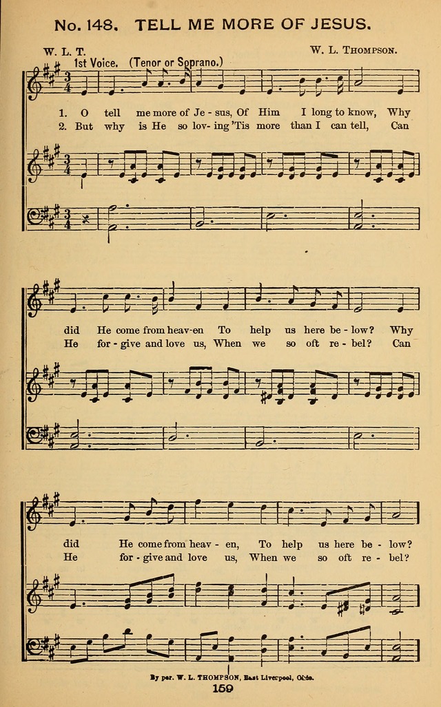 Windows of Heaven: hymns new and old for the church, sunday school and home (New ed.) page 159