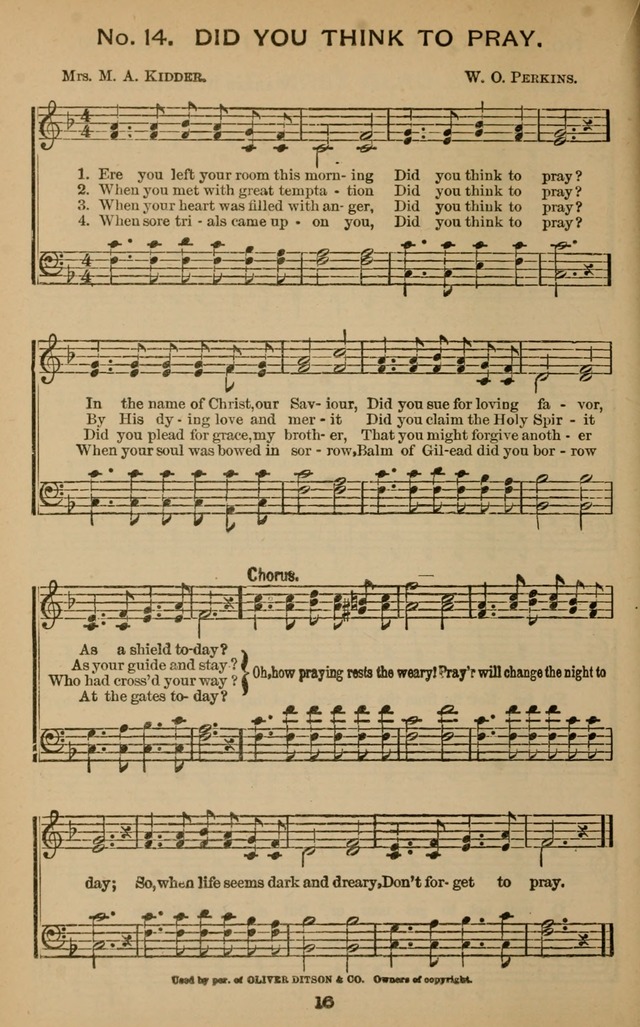 Windows of Heaven: hymns new and old for the church, sunday school and home (New ed.) page 16