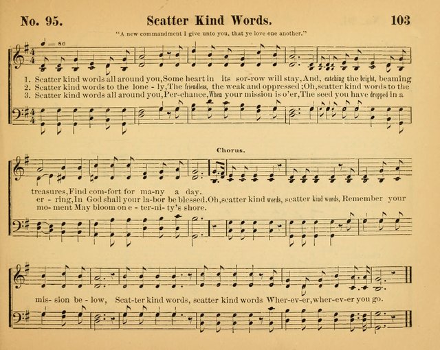 The Way of Life: for the Sunday-school. a valuable collection of songs both new and standard, carefully selected and arranged for this work page 103