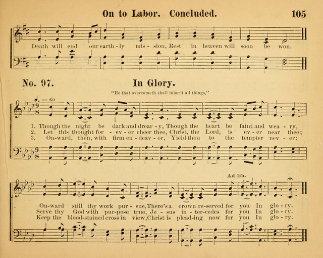 The Way of Life: for the Sunday-school. a valuable collection of songs both new and standard, carefully selected and arranged for this work page 105