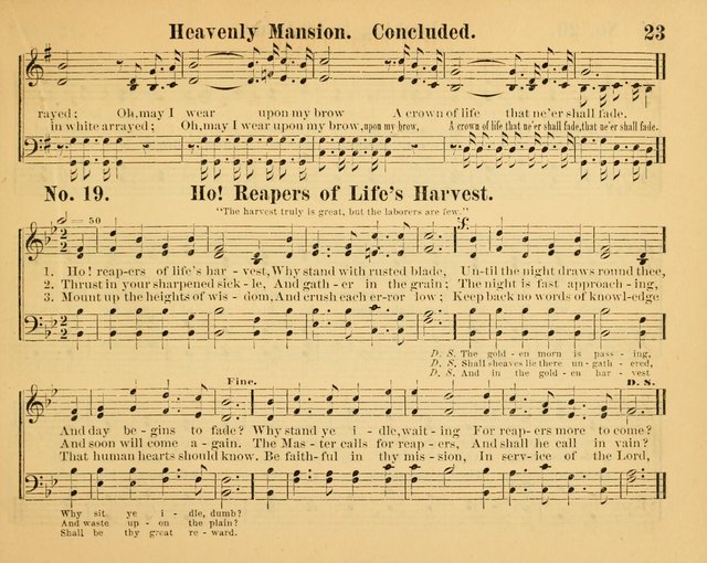 The Way of Life: for the Sunday-school. a valuable collection of songs both new and standard, carefully selected and arranged for this work page 23