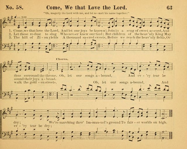 The Way of Life: for the Sunday-school. a valuable collection of songs both new and standard, carefully selected and arranged for this work page 63