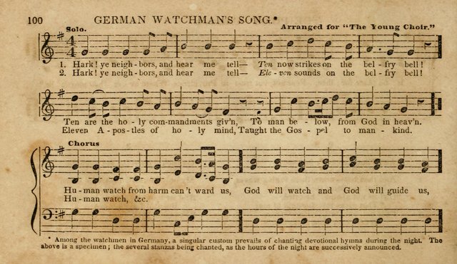 The Young Choir: adapted to the use of juvenile sing schools, Sabbath schools, primary classes, etc page 100