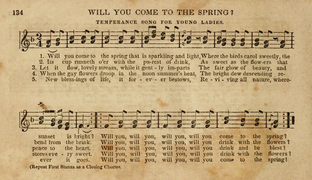 The Young Choir: adapted to the use of juvenile sing schools, Sabbath schools, primary classes, etc page 136