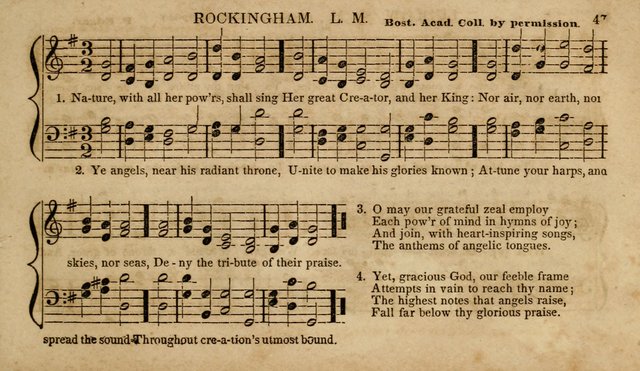 The Young Choir: adapted to the use of juvenile sing schools, Sabbath schools, primary classes, etc page 47