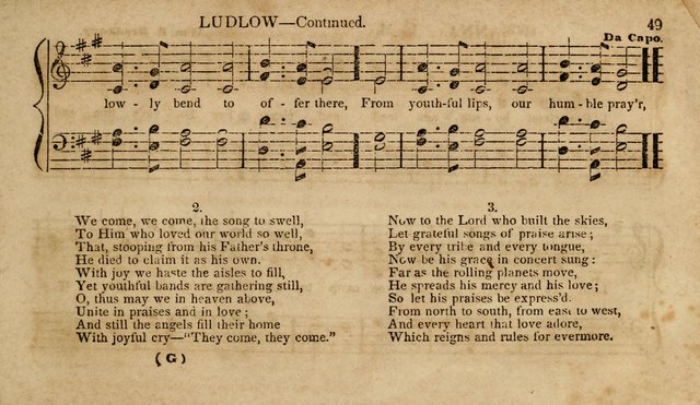 The Young Choir: adapted to the use of juvenile sing schools, Sabbath schools, primary classes, etc page 49