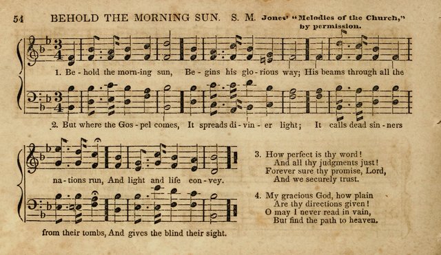 The Young Choir: adapted to the use of juvenile sing schools, Sabbath schools, primary classes, etc page 54