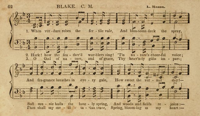 The Young Choir: adapted to the use of juvenile sing schools, Sabbath schools, primary classes, etc page 62