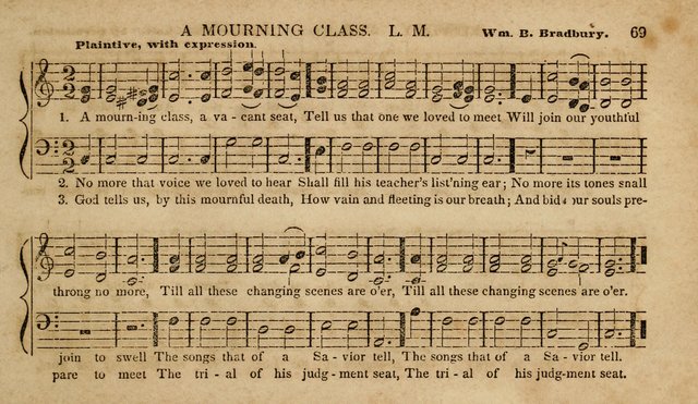 The Young Choir: adapted to the use of juvenile sing schools, Sabbath schools, primary classes, etc page 69