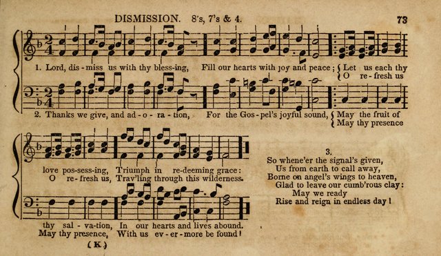 The Young Choir: adapted to the use of juvenile sing schools, Sabbath schools, primary classes, etc page 73