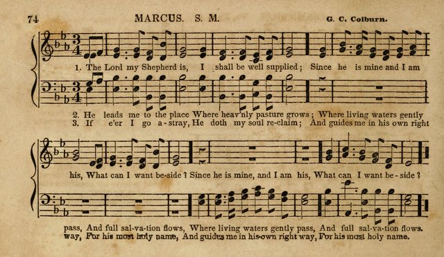 The Young Choir: adapted to the use of juvenile sing schools, Sabbath schools, primary classes, etc page 74