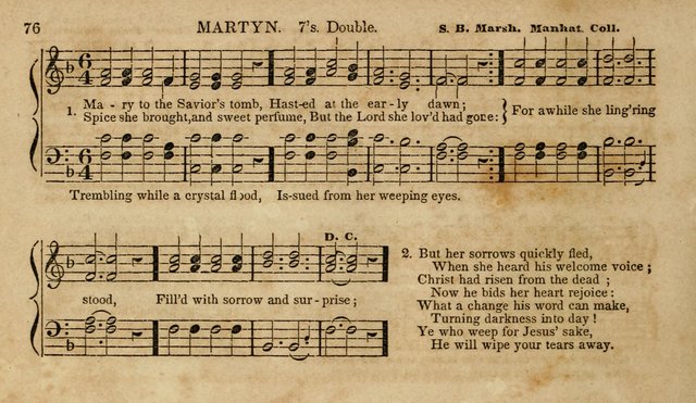 The Young Choir: adapted to the use of juvenile sing schools, Sabbath schools, primary classes, etc page 76