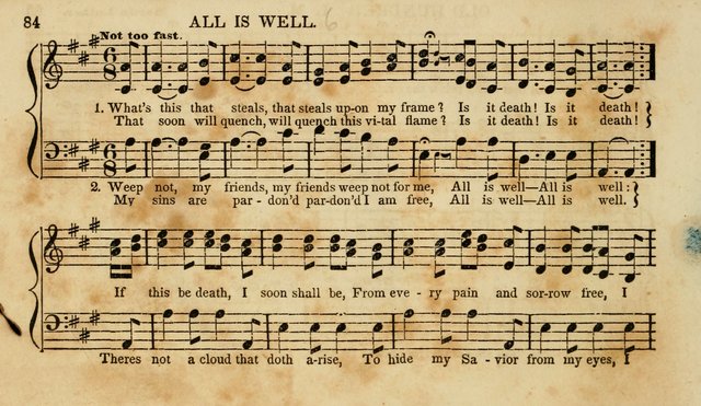 The Young Choir: adapted to the use of juvenile sing schools, Sabbath schools, primary classes, etc page 84