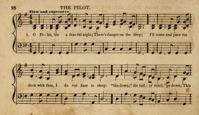 The Young Choir: adapted to the use of juvenile sing schools, Sabbath schools, primary classes, etc page 98