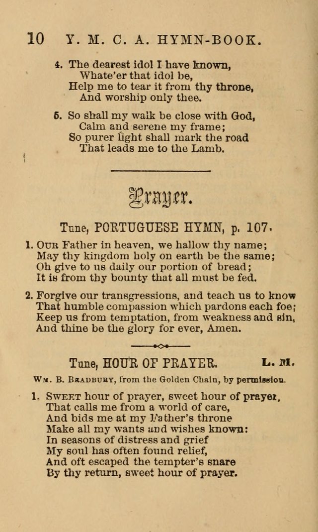 The Y. M. Christian Association Hymn-Book, with Tunes. page 10