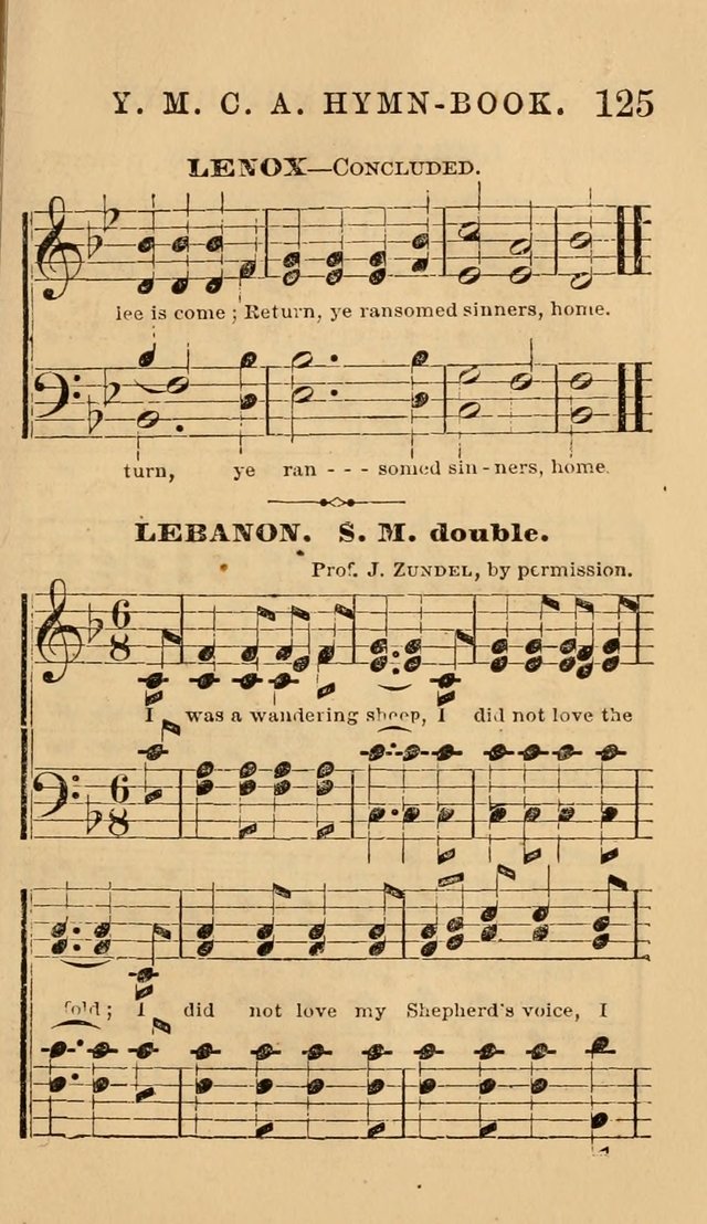 The Y. M. Christian Association Hymn-Book, with Tunes. page 125