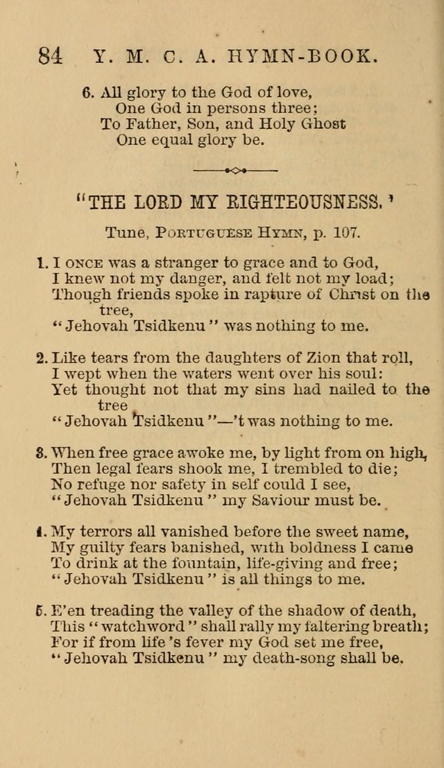 The Y. M. Christian Association Hymn-Book, with Tunes. page 84