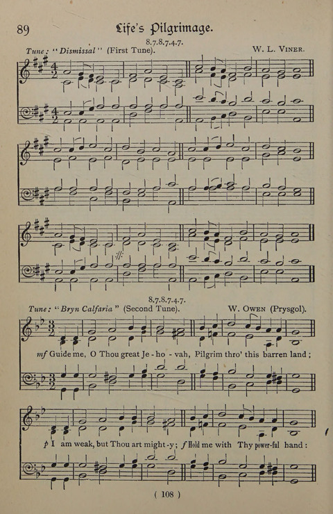 The Y.M.C.A. Hymnal: specially compiled for the use of men page 108