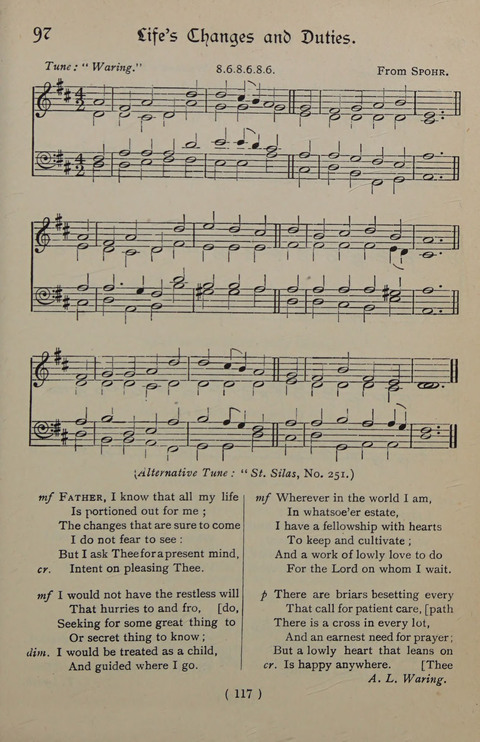 The Y.M.C.A. Hymnal: specially compiled for the use of men page 117