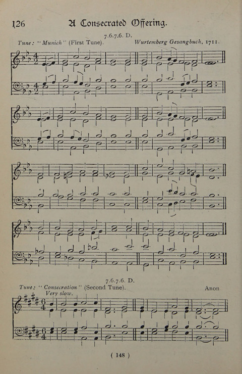 The Y.M.C.A. Hymnal: specially compiled for the use of men page 148