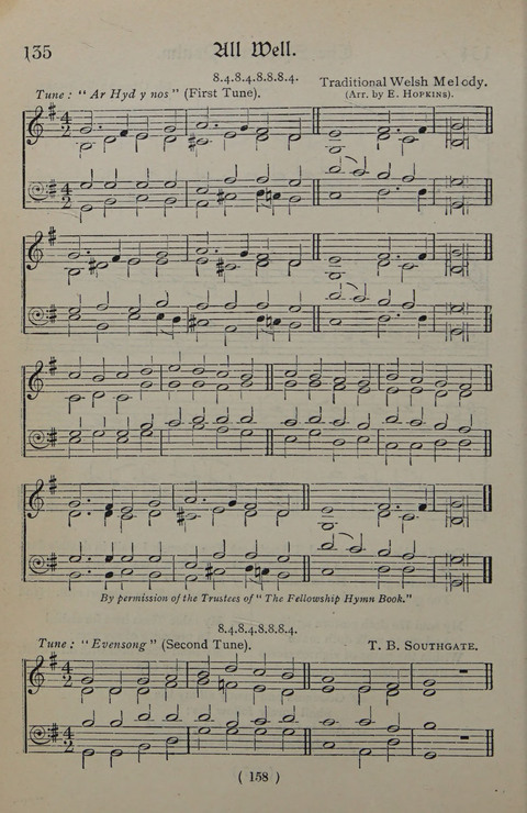 The Y.M.C.A. Hymnal: specially compiled for the use of men page 158