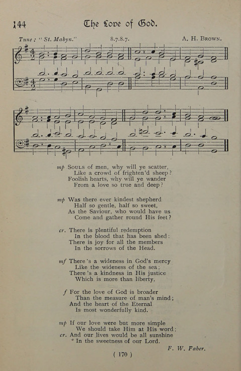 The Y.M.C.A. Hymnal: specially compiled for the use of men page 170