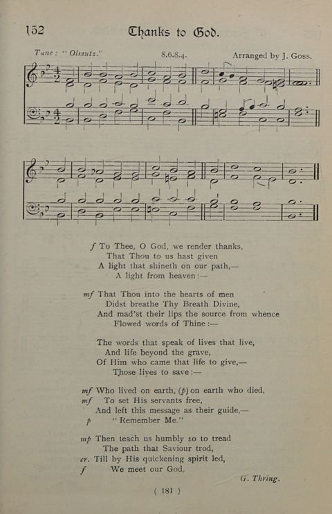 The Y.M.C.A. Hymnal: specially compiled for the use of men page 181