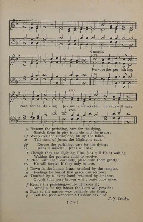 The Y.M.C.A. Hymnal: specially compiled for the use of men page 203