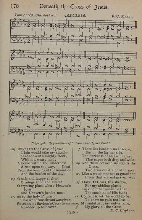 The Y.M.C.A. Hymnal: specially compiled for the use of men page 215