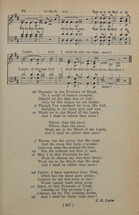 The Y.M.C.A. Hymnal: specially compiled for the use of men page 217