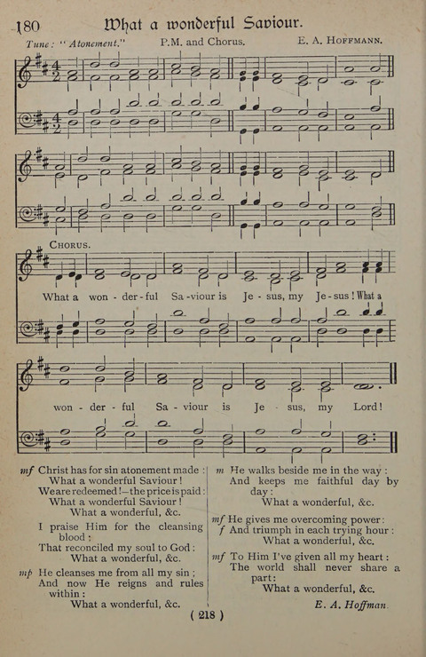 The Y.M.C.A. Hymnal: specially compiled for the use of men page 218