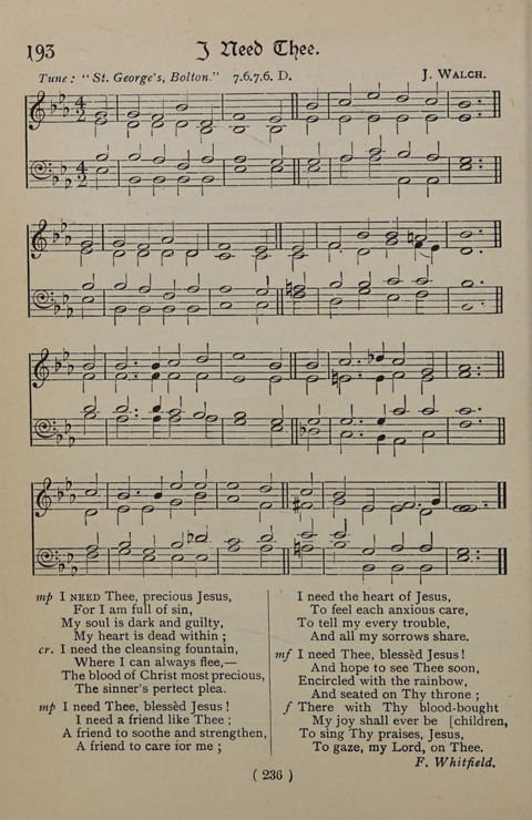 The Y.M.C.A. Hymnal: specially compiled for the use of men page 236